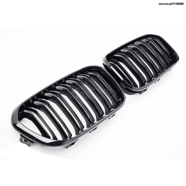 Κεντρική Μάσκα BMW F20 F21 2015+ διπλή Μαύρο Γυαλιστερό