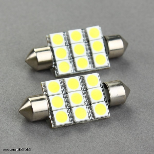 2 Λευκά 9-SMD LED 