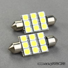 2 Λευκά 9-SMD LED 