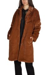 Minimum Belinde faux γούνα παλτό ανοιχτό καφέ Γυναικείο - 154910651
