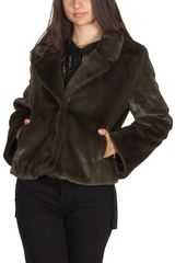 Minimum Kiss faux γούνινο κοντό σακάκι κυπαρισσί Γυναικείο - 168850651