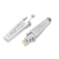 "Suzuki" Highway Bar Foot Peg Rests Front Chrome Cruiser Aluminum