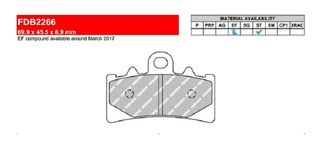 ΛΥΡΗΣ FERODO ΤΑΚΑΚΙΑ ΕΜΠΡΟΣ ΓΙΑ KTM RC 125 / 200 (ABS STD) 2014, FDB2266EFF