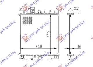 NISSAN MICRA (K11) 92-98 ΨΥΓΕΙΟ ΝΕΡΟΥ 1,0-1,3-1,4CC 16V ΜΕ ΚΑΙ ΧΩΡΙΣ A/C (38x36,8) 