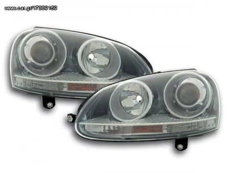 ΦΑΝΑΡΙΑ ΕΜΠΡΟΣ LOOK GTI ΓΙΑ GOLF 5 r32 μαυρα depo κορυφαια ποιοτητα  www eautoshop gr