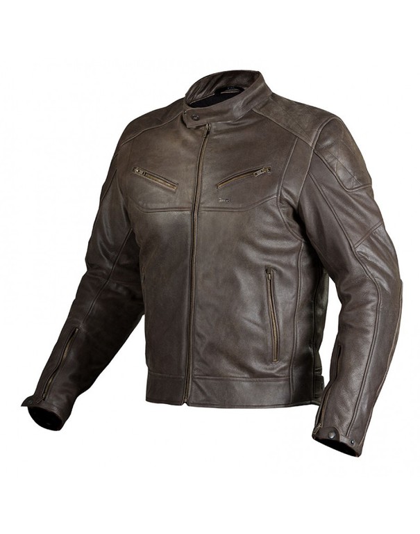 Nordcode Cafe Race Leather Jacket Brown