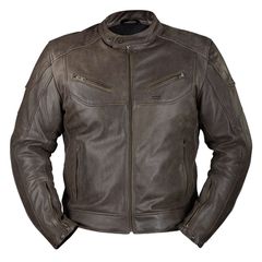 Nordcode Cafe Race Leather Jacket Brown-thumb-2
