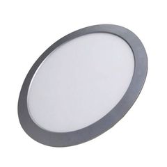 Led panel slim πλαστικό χωνευτό 26W ασημί στρογγυλό 3000k θερμό φως 230V 1830lm