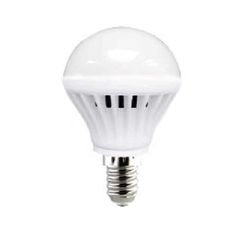 Λάμπα led σφαιρική Ε14 3W 230V 3000k θερμό λευκό φως δέσμης 180° 210 lumen 20000h
