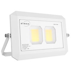 Προβολέας led SMD super slim λευκός 100W 230V 3000k θερμό λευκό φως 11000lm στεγανός IP66