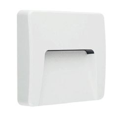 Led απλίκα λευκή τετράγωνη με σκίαστρο slim πλαστική 3W 100Lm 3000k θερμό λευκό φως στεγανή ΙΡ65
