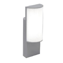 Led απλίκα επίτοιχη γκρι οβάλ 8W 3000k θερμό φως 620lm δέσμης 120° στεγανή IP54