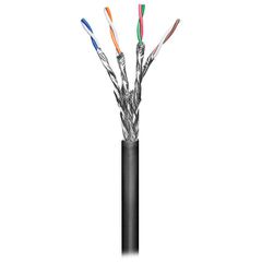 Καλώδιο δικτύου goobay S/FTP CAT 6 μονόκλωνο σε κουλούρα 100m ιδανικό για εξωτερική χρήση