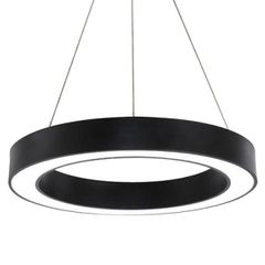 Led γραμμικό φωτιστικό σε μαύρο χρώμα και κυκλικό design 48W 3000K θερμό φως 3800Lm