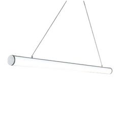 Led κρεμαστό γραμμικό κυλινδρικό φωτιστικό αλουμινίου ασημί 120cm 36W 6000K ψυχρό φως 2900Lm