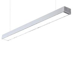 Led κρεμαστό ορθογώνιο γραμμικό φωτιστικό αλουμινίου ασημί 36W 3000K θερμό φως 2800Lm