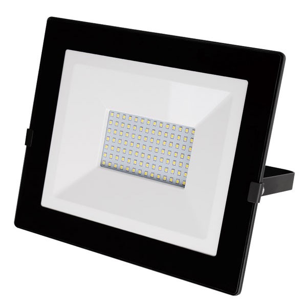 Προβολέας LED-SMD slim 70W 230V με φωτοκύταρο 4000Κ ενδιάμεσο φως IP65 7000lm μαύρο χρώμα