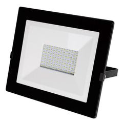 Προβολέας LED-SMD slim 70W 230V με φωτοκύταρο 4000Κ ενδιάμεσο φως IP65 7000lm μαύρο χρώμα