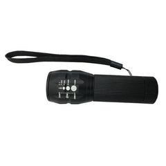 LED φακός μπαταρίας χειρός αλουμινίου 150lm 3W με zoom 34.6x112mm