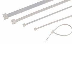 Δεματικά καλωδίων 250x4.8mm λευκό χρώμα σε blister 100τμχ