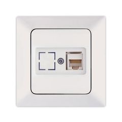 Πρίζα DATA CAT 6 RJ 45 μονή λευκή NE-AD