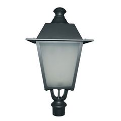 Φαναράκι τετράπλευρο HI1020 RAL7016 40x40x77cm 1xE27 IP54 για κολώνες Φ60/Φ76