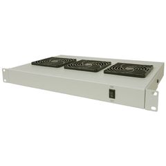 Μονάδα εξαερισμού rackmount 19" με 3 ανεμιστήρες 120x120mm 1U ύψος και 280mm βάθος