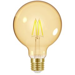Λάμπα led Filament amber G95 E27 4W 230V 2000k θερμό λευκό φως 320lm δέσμης 320° 15000h