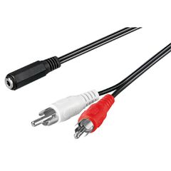 Αντάπτορας GOOBAY 50442 3.5mm θηλυκό σε 2x RCA αρσενικό μήκους 1.4m