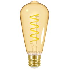 Λάμπα LED FILAMENT SPIRAL αβοκάντο AMBER ST64 E27 4.8W θερμό φως 2000k 350lm δέσμης 320° 15000h