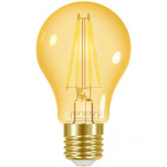 Λάμπα LED FILAMENT AMBER A60 E27 7.5W θερμό φως 2000k 600lm δέσμης 320° ντιμαριζόμενη 20000h