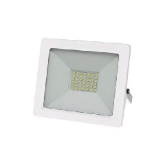 Προβολέας led smd λευκός 30W 230V με θερμό φως 3000Κ 3300lmn στεγανός IP65 και καλώδιο 50cm