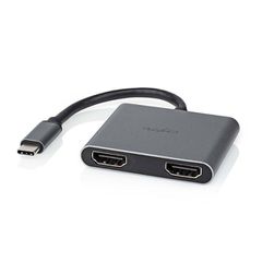 Σταθμός σύνδεσης USB 3.2 Gen 1x1 USB Type-C αρσενικό σε 2xHDMI θηλυκό με ενσωματωμένο καλώδιο 0.10m