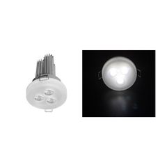Φωτιστικό σποτ χωνευτό Led ισχύος 3x3W δέσμης 90° χωρίς τροφοδοτικό ψυχρό φως γυαλί οπαλίνα
