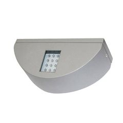 Led φωτιστικό 3,3W επίτοιχο ημικύκλιο γκρι ψυχρό φως διπλής κατεύθυνσης 40led 230V στεγανό IP54