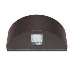 LED φωτιστικό διπλής κατεύθυνσης ημικύκλιο επίτοιχο 3.3W με θερμό λευκό φως σε σαγρέ σκουρία IP54