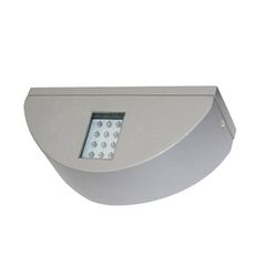 Led φωτιστικό επίτοιχο ημικύκλιο γκρι 1.6W μπλε φως μονής κατεύθυνσης 20led 230V στεγανό