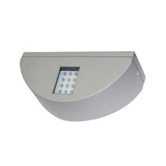 Led φωτιστικό 3,3W επίτοιχο ημικύκλιο γκρι μπλε φως διπλής κατεύθυνσης 40led 230V στεγανό IP54