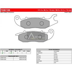 ΛΥΡΗΣ FERODO ΤΑΚΑΚΙΑ ΕΜΠΡΟΣ ΓΙΑ HONDA MSX 125 2017-, FDB2169EF