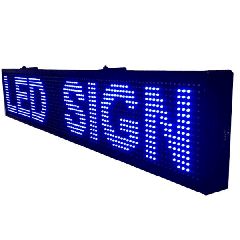 Ηλεκτρονική επιγραφή LED μονής όψης 96cmx32cm αδιάβροχη Ελληνικής κατασκεύης μπλε χρώμα