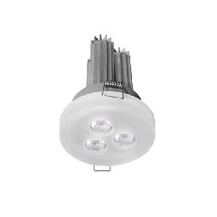 Σποτ Led χωνευτό γυαλί οπαλίνα 3x3W ψυχρό λευκό φως με γωνία δέσμης 45° χωρίς τροφοδοτικό