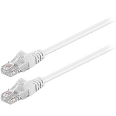 Καλώδιο δικτύου CAT 5e goobay 68500 U/UTP patchcable 0.5m σε λευκό χρώμα με επίχρυσες επαφές