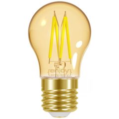 Λάμπα LED FILAMENT AMBER E27 P45 4W θερμό φως 2000k 300lm δέσμης 320° ντιμαριζόμενη 20000h