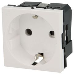 Πρίζα σούκο 2Π+Γ 16A 250V λευκή μη στεγανή IP20