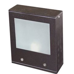Φωτιστικό επίτοιχο για λάμπα G9 230V τετράγωνο σαγρέ σκουριά διπλής κατεύθυνσης αλουμινίου στεγανό I
