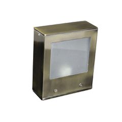 Φωτιστικό επίτοιχο για λάμπα G9 230V τετράγωνο αντικέ αλουμινίου διπλής κατεύθυνσης στεγανό IP54