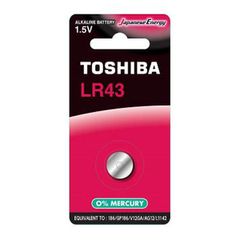 Ειδική αλκαλική μπαταρία κουμπί Toshiba LR43 BP-1C 1.5V σε συσκευασία 1 τεμαχίου