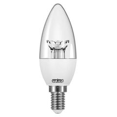 Λάμπα led κεράκι διάφανη E14 3.4W 230V 2700k θερμό λευκό φως 270° 250lm 15000h