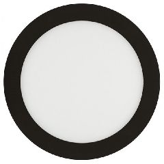 Led panel στρογγυλό μαύρο χωνευτό 3W 230V 4000k ενδιάμεσο λευκό φως 120° 260lm