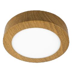 Led panel απόχρωση ξύλου στρογγυλό εξωτερικό 20W 230V 3000k θερμό λευκό φως 120° 1600lm